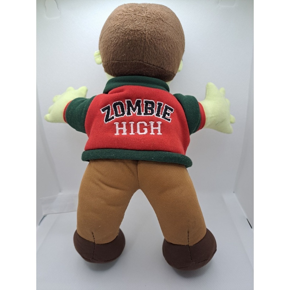 Zombie High Nerd Boy Plush Stuffed Toy 12"  Green Skin Glasses Halloween Plushy - Picture 2 of 4